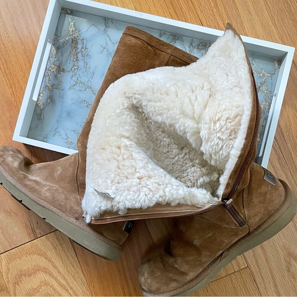 UGG Tall Suede Fur-lined Boots - Picture 6 of 11